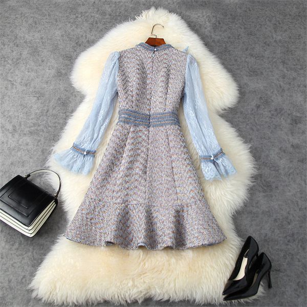 dress runway winter designer fashions sleeves beads tweed dressed in wool women's clothes, Black;gray
dress runway winter designer fashions sleeves beads tweed dressed in wool women's clothes, Black;gray