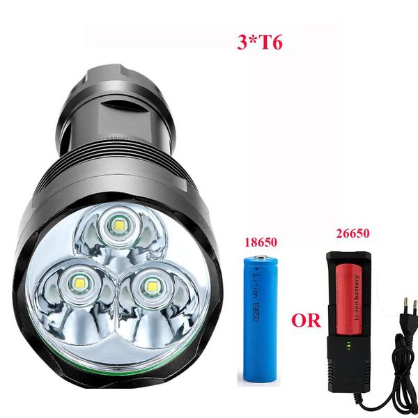 lumen high power 3*t6 powerful led flash light with18650 or 26650 torch lanterna camping riding flashlights torches
lumen high power 3*t6 powerful led flash light with18650 or 26650 torch lanterna camping riding flashlights torches