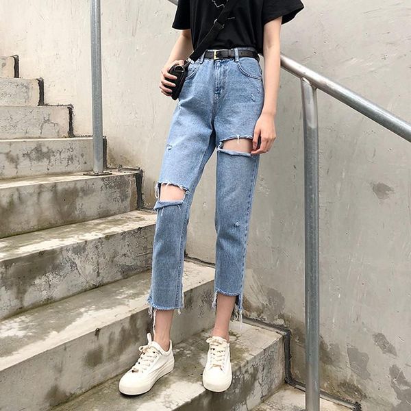 s-xl spring and autumn korean chic style women denim pants high waist ripped jeans for womens (78163) women's, Blue
s-xl spring and autumn korean chic style women denim pants high waist ripped jeans for womens (78163) women's, Blue