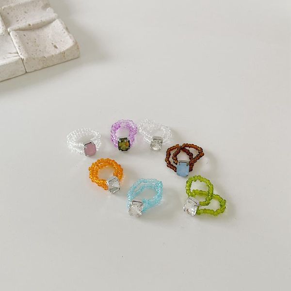 wedding rings 2021 colorful transparent small flower butterfly heart bead for women girls party jewelry, Slivery;golden 
wedding rings 2021 colorful transparent small flower butterfly heart bead for women girls party jewelry, Slivery;golden
