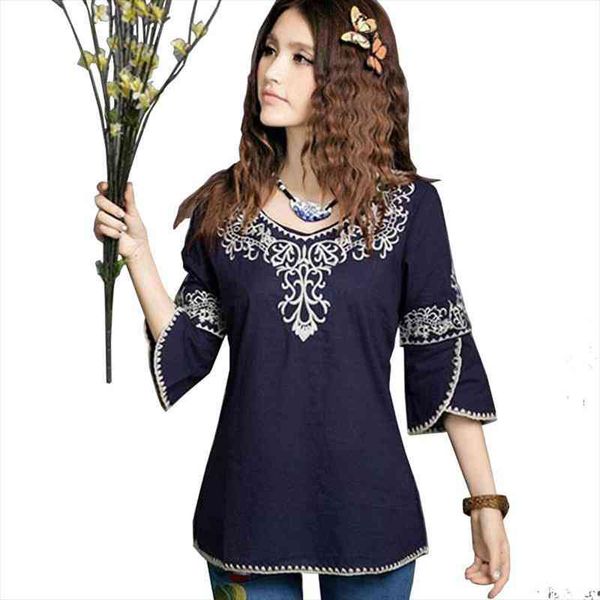 blusas femininas cotton 3 women shirt 4 sleeve vintage ethnic totem pattern embroidered bordered ladylike blouse, White
blusas femininas cotton 3 women shirt 4 sleeve vintage ethnic totem pattern embroidered bordered ladylike blouse, White