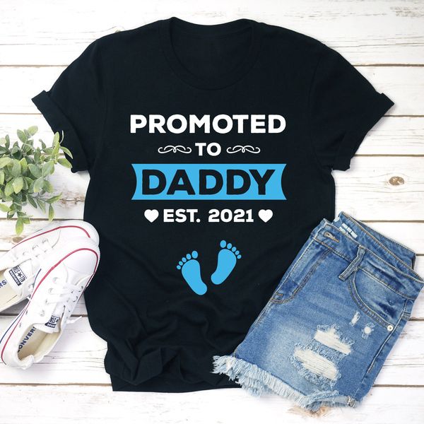 promoted to daddy est. 2021 shirt, mens funny shirt tee for dad fathers day gift, White;black
promoted to daddy est. 2021 shirt, mens funny shirt tee for dad fathers day gift, White;black