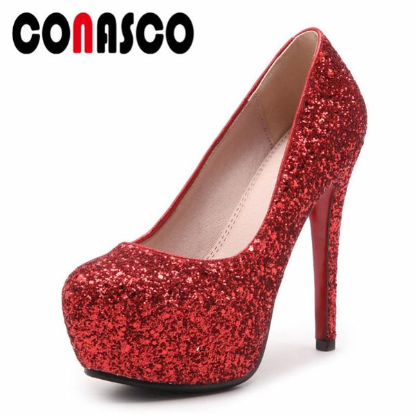 dress shoes conasco women high heels wedding party woman glitters platfroms night club pumps ladies dancing, Black
dress shoes conasco women high heels wedding party woman glitters platfroms night club pumps ladies dancing, Black