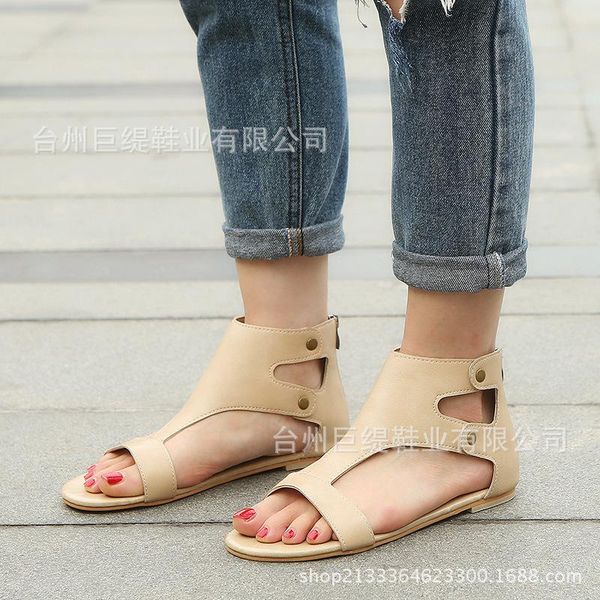 buckle strap zip rome flat sandals ankle wrap front rear beach shoes fashion summer sandale femme 2021, Black
buckle strap zip rome flat sandals ankle wrap front rear beach shoes fashion summer sandale femme 2021, Black