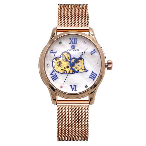 wristwatches ouyawei 2021 fashion rose gold womens mesh stainless steel strap skeleton automatic mechanical watches for woman zegarek damski, Slivery;brown
wristwatches ouyawei 2021 fashion rose gold womens mesh stainless steel strap skeleton automatic mechanical watches for woman zegarek damski, Slivery;brown