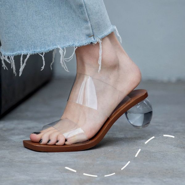 slippers wear high s outside in summer glass fashion thick heel brown sandals 2021 women, Black
slippers wear high s outside in summer glass fashion thick heel brown sandals 2021 women, Black