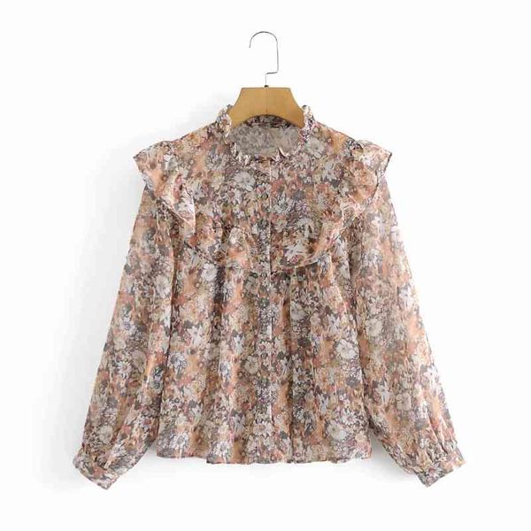 women cascading ruffle floral printing chiffon shirts vintage female long sleeve blouses casual lady loose blusas s8295 210430, White
women cascading ruffle floral printing chiffon shirts vintage female long sleeve blouses casual lady loose blusas s8295 210430, White