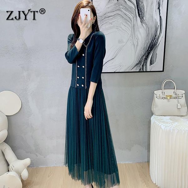 casual dresses fashion runway autumn winter mesh patchwork knitting sweater for women elegant midi lady office party vestidos, Black;gray
casual dresses fashion runway autumn winter mesh patchwork knitting sweater for women elegant midi lady office party vestidos, Black;gray