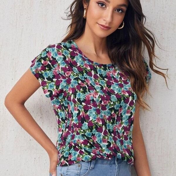 women's blouses & shirts floral printed blouse women summer boho o-neck short sleeve cotton casual loose t-shirt ladies fashion plus si, White
women's blouses & shirts floral printed blouse women summer boho o-neck short sleeve cotton casual loose t-shirt ladies fashion plus si, White