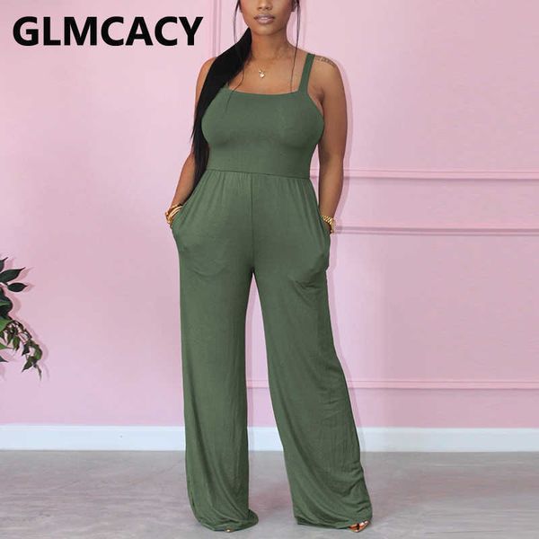casual solid spaghetti strap jumpsuit loose summer overalls 210702, Black;white
casual solid spaghetti strap jumpsuit loose summer overalls 210702, Black;white