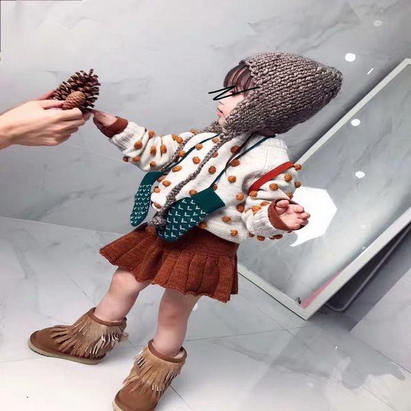 pullover spring girl pompom sweater long sleeve fashion knitted cotton +soild color bow skirt +cap children clothes e03 27ex, Blue
pullover spring girl pompom sweater long sleeve fashion knitted cotton +soild color bow skirt +cap children clothes e03 27ex, Blue