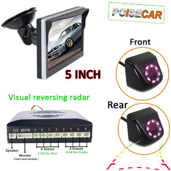 car rear view cameras& parking sensors 8-sensor sensor with 2pcs night vision ir camera dual visual rearview video radar + 800 x 480 monitor
car rear view cameras& parking sensors 8-sensor sensor with 2pcs night vision ir camera dual visual rearview video radar + 800 x 480 monitor
