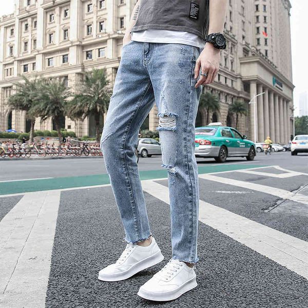 men's jeans new hole jeans men ripped distressed blue korean fashion casual slim fit homme denim trousers ankle-length pants plus
men's jeans new hole jeans men ripped distressed blue korean fashion casual slim fit homme denim trousers ankle-length pants plus