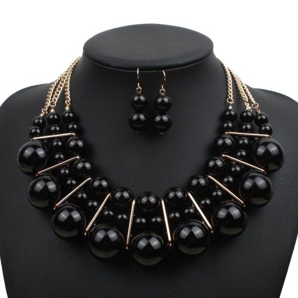 earrings & necklace fashion statement pearl necklace/earrings simple temperament jewelry wedding party 5 colors 2 pieces sets for woman, Silver
earrings & necklace fashion statement pearl necklace/earrings simple temperament jewelry wedding party 5 colors 2 pieces sets for woman, Silver