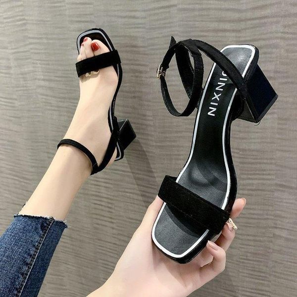 dress shoes velvet buckle strap high heel sandal for women suit female beige square toe 2021 summer suede comfort high-heeled block bl, Black
dress shoes velvet buckle strap high heel sandal for women suit female beige square toe 2021 summer suede comfort high-heeled block bl, Black