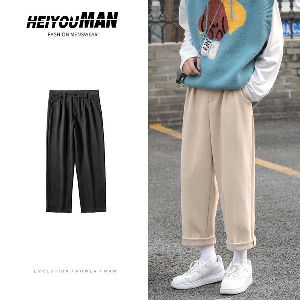 men's pants winter thick woolen warm fashion solid color casual wide-leg men streetwear loose straight mens m-3xl 00w5, Black
men's pants winter thick woolen warm fashion solid color casual wide-leg men streetwear loose straight mens m-3xl 00w5, Black
