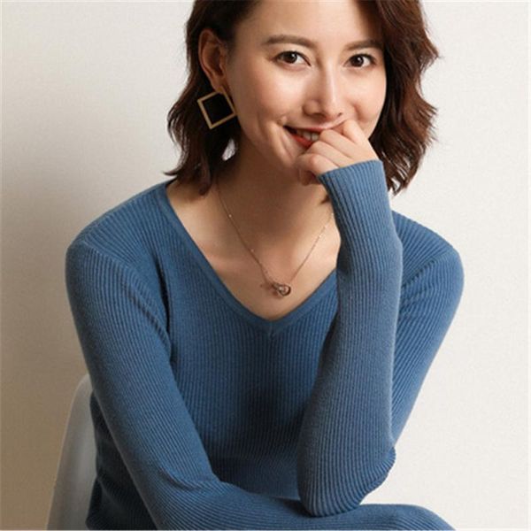 women's sweaters fashion high-quality cashmere sweater pull femme 2021 long sleeves v-neck knitted pullover women solid pz3085, White;black
women's sweaters fashion high-quality cashmere sweater pull femme 2021 long sleeves v-neck knitted pullover women solid pz3085, White;black
