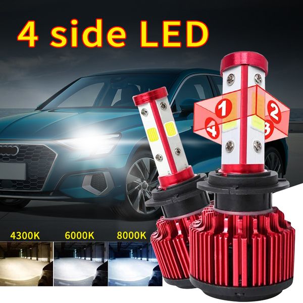 car headlight h7 h4 h1 4300k 6000k 8000k 4 sides led canbus h11 h8 9005 hb3 9006 hb4 bulbs front fog light motorcycle headllamp
car headlight h7 h4 h1 4300k 6000k 8000k 4 sides led canbus h11 h8 9005 hb3 9006 hb4 bulbs front fog light motorcycle headllamp