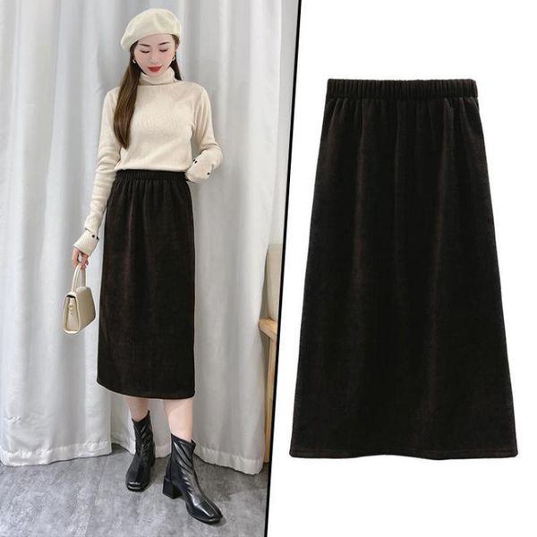 skirts 2021 winter plus velvet simple solid color fresh sweet casual elastic high waist slim women a-line long skirt, Black
skirts 2021 winter plus velvet simple solid color fresh sweet casual elastic high waist slim women a-line long skirt, Black