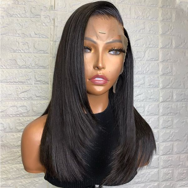 side part lace front synthetic hair wigs medium length straight black color natural hairline for black women with baby hair
side part lace front synthetic hair wigs medium length straight black color natural hairline for black women with baby hair