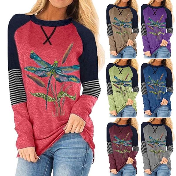 women's t-shirt women fashion dragonfly printed o-neck patchwork long sleeve loose aesthetic ropa mujer camisetas harajuku t shirt, White
women's t-shirt women fashion dragonfly printed o-neck patchwork long sleeve loose aesthetic ropa mujer camisetas harajuku t shirt, White