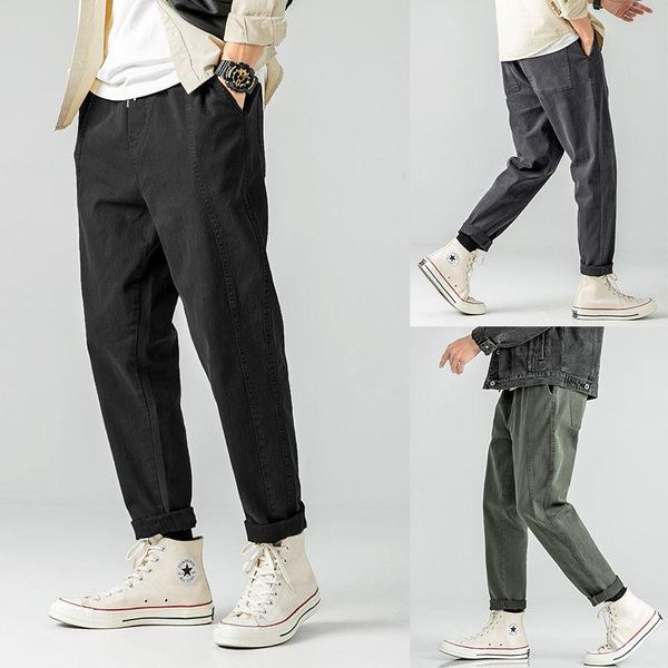 men's pants 2021 autumn winter casual loose trousers high waist straight fashion streetwear long e417, Black
men's pants 2021 autumn winter casual loose trousers high waist straight fashion streetwear long e417, Black