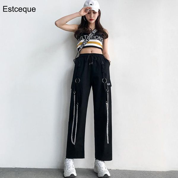 women's pants & capris women hip hop cargo with chain streetwear casual solid loose black pant woman fashion long trousers, Black;white
women's pants & capris women hip hop cargo with chain streetwear casual solid loose black pant woman fashion long trousers, Black;white