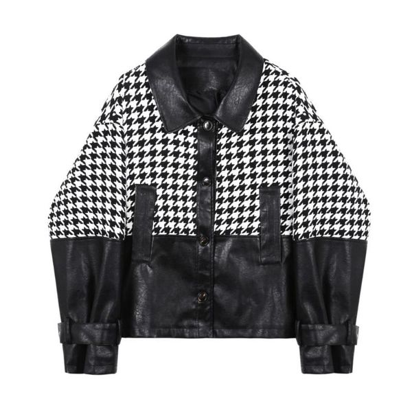 men's jackets men spring autumn houndstooth splice casual loose jacket overcoat male japan korea streetwear retro fashion coat outerwea, Black;brown
men's jackets men spring autumn houndstooth splice casual loose jacket overcoat male japan korea streetwear retro fashion coat outerwea, Black;brown