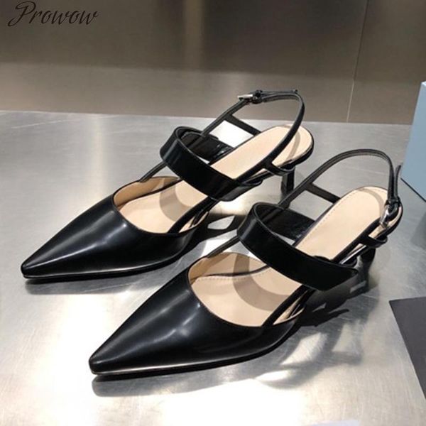 prowow elegant luxury point toe sandals brand design high heel leather women shoes fashion solid buckle female, Black
prowow elegant luxury point toe sandals brand design high heel leather women shoes fashion solid buckle female, Black