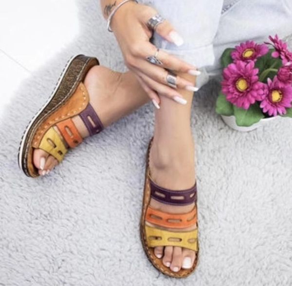 summer women lady fashion three-color stitching color casual low wedge heel beach open peep toe sandals slippers shoes 569, Black
summer women lady fashion three-color stitching color casual low wedge heel beach open peep toe sandals slippers shoes 569, Black