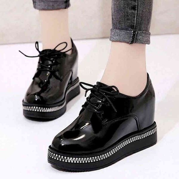 sandals brand spring casual solid women shoes patent leather lace-up loafers platforms sneakers british style ladies oxfords g6vc, Black
sandals brand spring casual solid women shoes patent leather lace-up loafers platforms sneakers british style ladies oxfords g6vc, Black