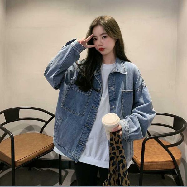 women's jackets 2021 spring and autumn temperament washed retro loose wild short denim jacket female student, Black;brown
women's jackets 2021 spring and autumn temperament washed retro loose wild short denim jacket female student, Black;brown
