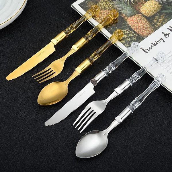 flatware sets 2pcs 3pcs stainless steel tableware set with imitation crystal handle knife fork spoon cake shovel home kitchen
flatware sets 2pcs 3pcs stainless steel tableware set with imitation crystal handle knife fork spoon cake shovel home kitchen