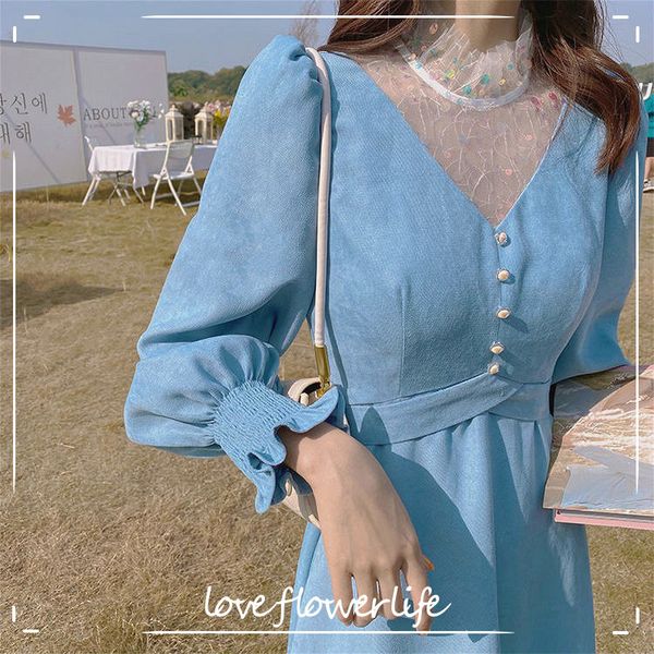 french vintage dress women casual long sleeve lace corduroy party dress female preppy style elegant slim dress korean 210521, Black;gray
french vintage dress women casual long sleeve lace corduroy party dress female preppy style elegant slim dress korean 210521, Black;gray
