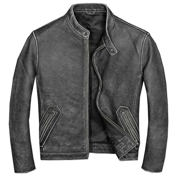 men's leather & faux 2021 european vintage mans jackets real suit coats men genuine brand clothing plus size dad overcoat, Black
men's leather & faux 2021 european vintage mans jackets real suit coats men genuine brand clothing plus size dad overcoat, Black