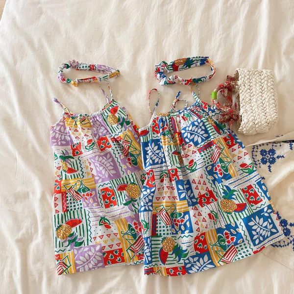 girls printed vest dress wirth hairband cotton fashion summer dresses kids clothes 1-6 years girl's, Red;yellow
girls printed vest dress wirth hairband cotton fashion summer dresses kids clothes 1-6 years girl's, Red;yellow