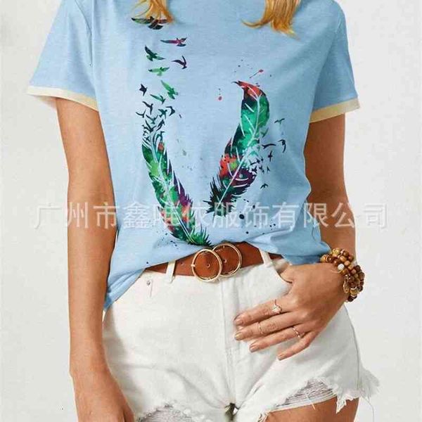 women's t-shirt 2021 spring and summer printed short sleeve o-neck pullover casual 66w8, White
women's t-shirt 2021 spring and summer printed short sleeve o-neck pullover casual 66w8, White