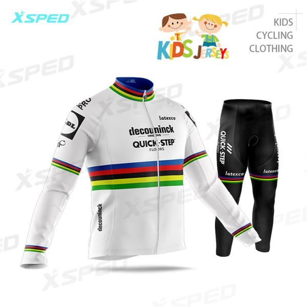 racing sets world 2021 children cycling jersey set kids ride clothing quick step julian alaphilippe long sleeve bicycle uniform boy, Black;blue
racing sets world 2021 children cycling jersey set kids ride clothing quick step julian alaphilippe long sleeve bicycle uniform boy, Black;blue