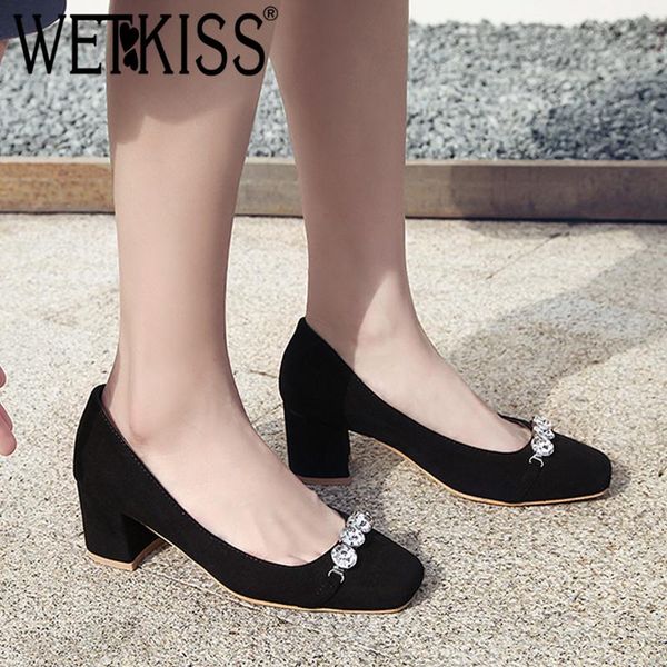 dress shoes wetkiss thick high heels women pumps square toe footwear shallow female crystal woman 2021 spring pink, Black
dress shoes wetkiss thick high heels women pumps square toe footwear shallow female crystal woman 2021 spring pink, Black