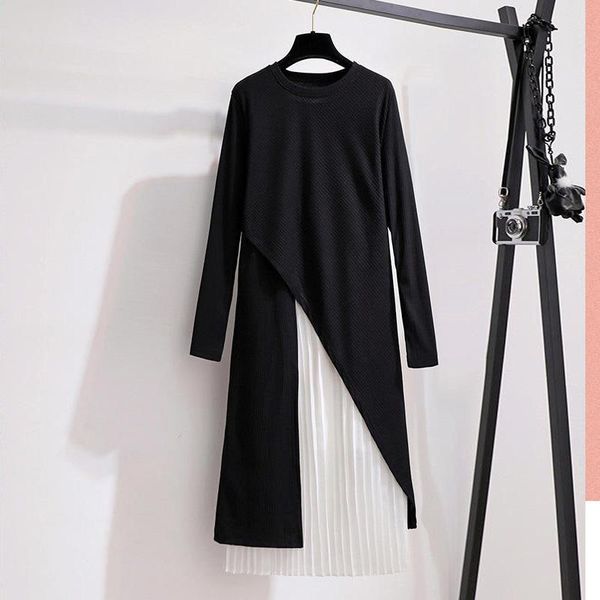 casual dresses autumn winter dress two piece set elegant long sleeve knit slim mid-calf pleated 2pcs suit spring outfits high street, Black;gray
casual dresses autumn winter dress two piece set elegant long sleeve knit slim mid-calf pleated 2pcs suit spring outfits high street, Black;gray