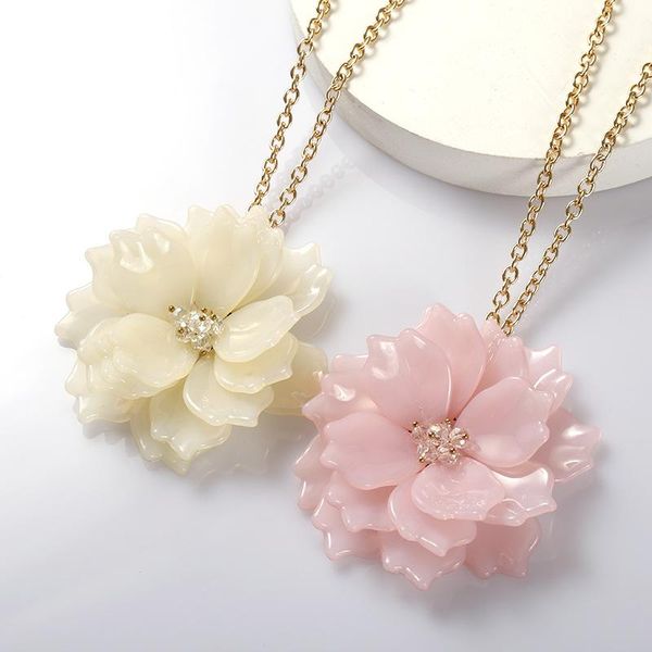 pendant necklaces fashion large flower acrylic for women hand-woven crystal beads necklace four-layer petal jewlery mothers day gift, Silver
pendant necklaces fashion large flower acrylic for women hand-woven crystal beads necklace four-layer petal jewlery mothers day gift, Silver