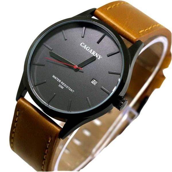 wristwatches mens watches cagarny brand sports men's quartz date clock casual leather wrist watch relogio masculino, Slivery;brown
wristwatches mens watches cagarny brand sports men's quartz date clock casual leather wrist watch relogio masculino, Slivery;brown