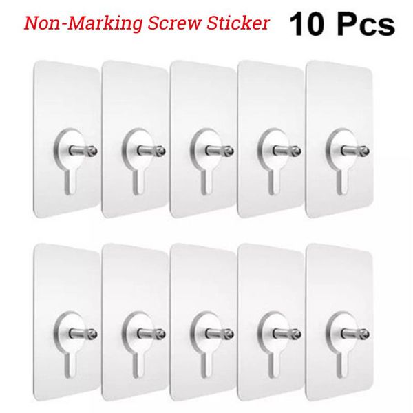 hooks & rails 10pcs non-marking screw sticker punch-self adhesive wall hanging sucker stickers picture hook nail holder door hanger 
hooks & rails 10pcs non-marking screw sticker punch-self adhesive wall hanging sucker stickers picture hook nail holder door hanger