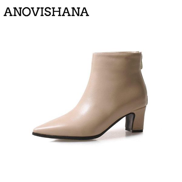boots anovishana spring ankle for women zipper pointed toe thick heel solid botines mujer boot botas, Black
boots anovishana spring ankle for women zipper pointed toe thick heel solid botines mujer boot botas, Black