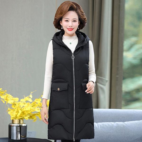 women's vests xl-6xl winter long vest for women solid hooded casual sleeveless jacket female cotton padded plus size coats with big poc, Black;white
women's vests xl-6xl winter long vest for women solid hooded casual sleeveless jacket female cotton padded plus size coats with big poc, Black;white