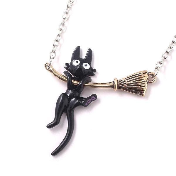 chains kiki's delivery service black cat pendant necklace miyazaki hayao anime charm choker for women kids jewelry cosplay, Silver
chains kiki's delivery service black cat pendant necklace miyazaki hayao anime charm choker for women kids jewelry cosplay, Silver