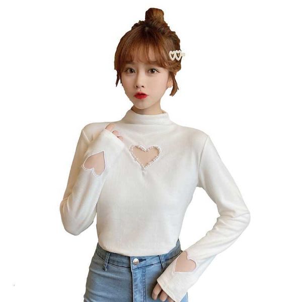 women's t-shirt korean fashion turtleneck women t-shirts kawaii hollow beaded heart white female clothes sweet long sleev
women's t-shirt korean fashion turtleneck women t-shirts kawaii hollow beaded heart white female clothes sweet long sleev