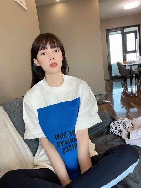 fashion designers chao brand jil sander early spring simple letter slogan high street short sleeve tshirt clothes, White 
fashion designers chao brand jil sander early spring simple letter slogan high street short sleeve tshirt clothes, White