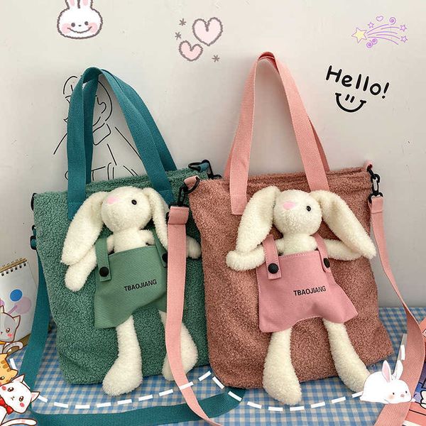 autumn and winter lamb wool hand girl cute rabbit doll one shoulder student fashion versatile msenger bag
autumn and winter lamb wool hand girl cute rabbit doll one shoulder student fashion versatile msenger bag