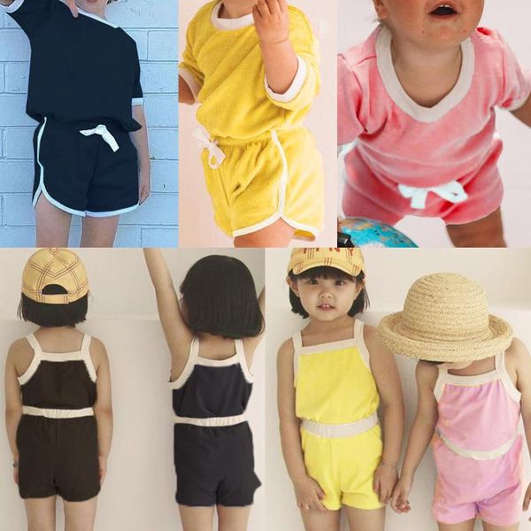 clothing sets baby & children's kids girls 2-piece outfit set short sleeve color block +shorts for children, White
clothing sets baby & children's kids girls 2-piece outfit set short sleeve color block +shorts for children, White